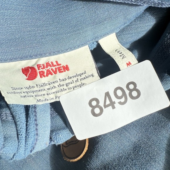 Fjallraven Keb Fleece Vest Mens M Blue Grey Wool Blend Hiking $195 Full Zip - Picture 14 of 14